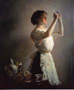 Joseph Decamp The Blue Cup oil painting
